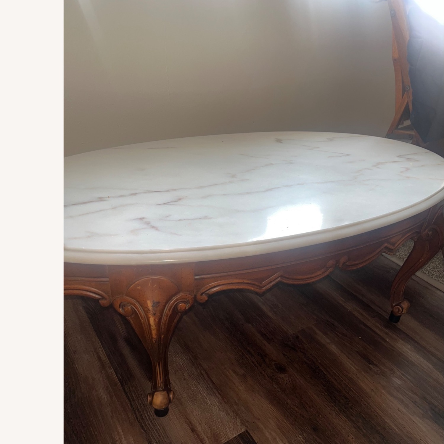 Vintage Heirloom Wieman Marble Coffee Table - image-3