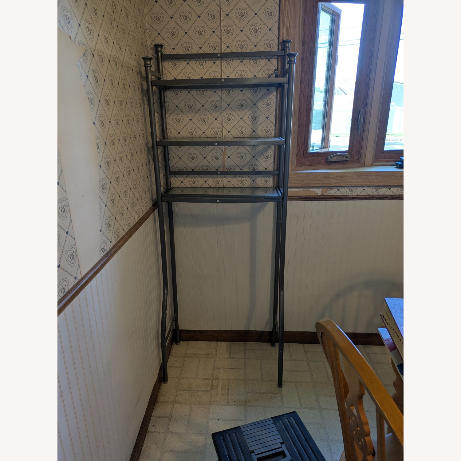 Dark Gray Metal Wall Shelf - image-1