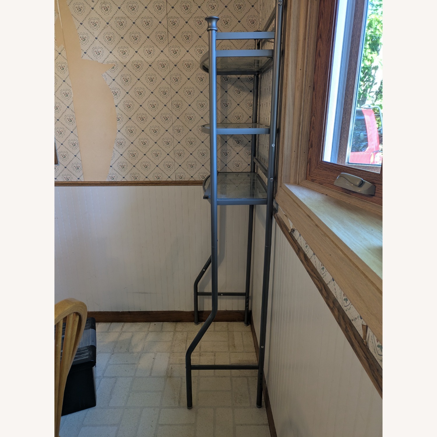 Dark Gray Metal Wall Shelf - image-2