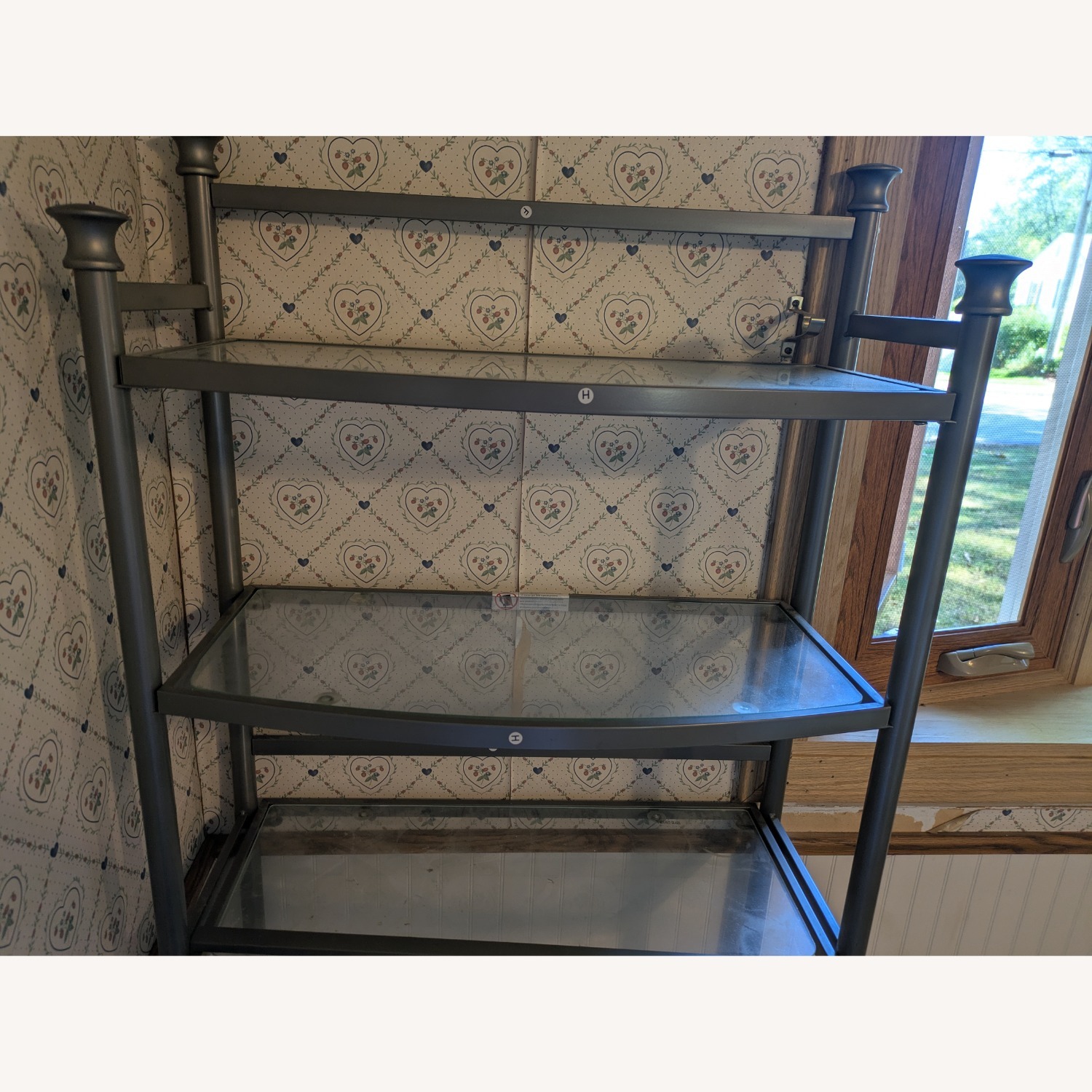 Dark Gray Metal Wall Shelf - image-3