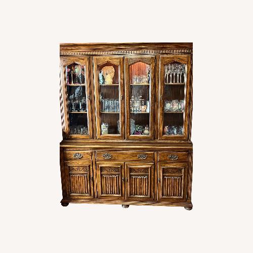 Used Ethan Allen Royal Charter Oak China Cabinet for sale on AptDeco