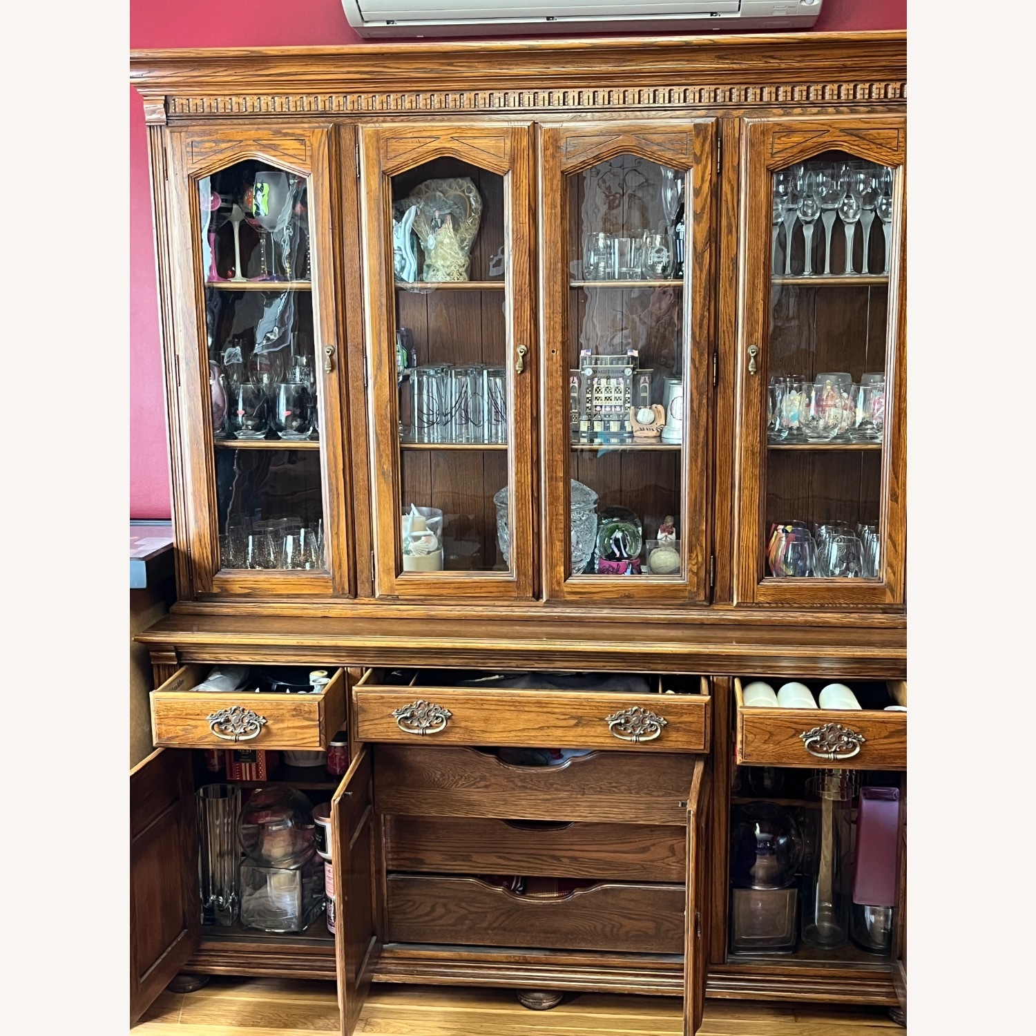 Ethan Allen Royal Charter Oak China Cabinet - image-2