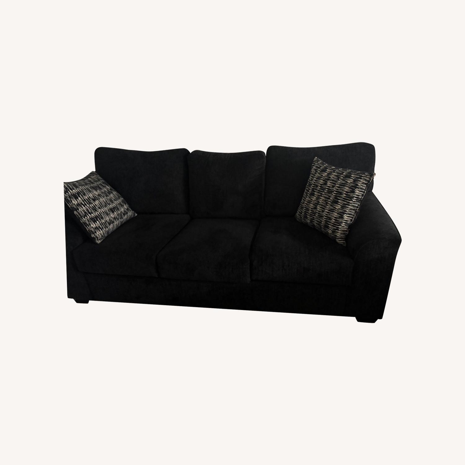 Dark Gray Fabric 3+ Seater Sofa - image-0
