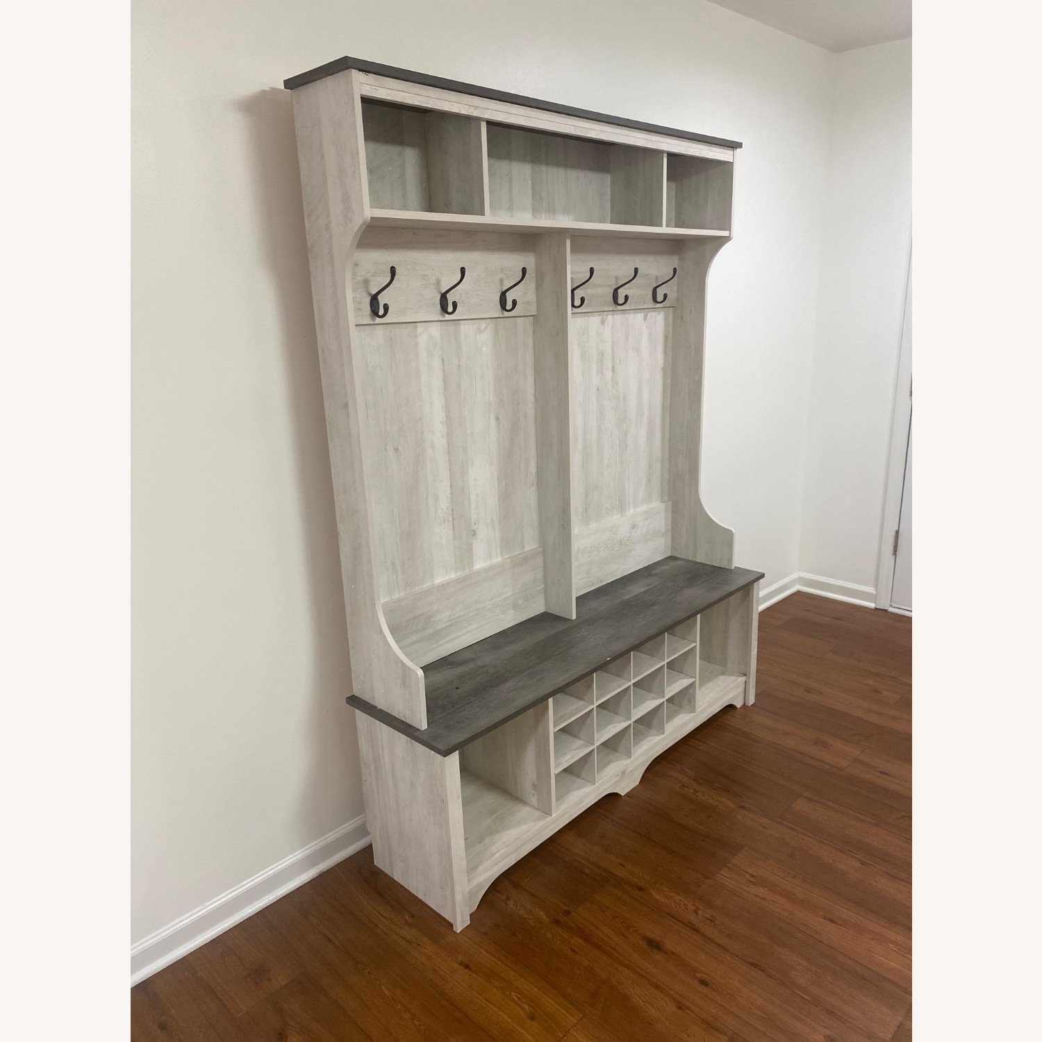 Prepac 60" Entryway Shoe Organizer Washed White - image-2