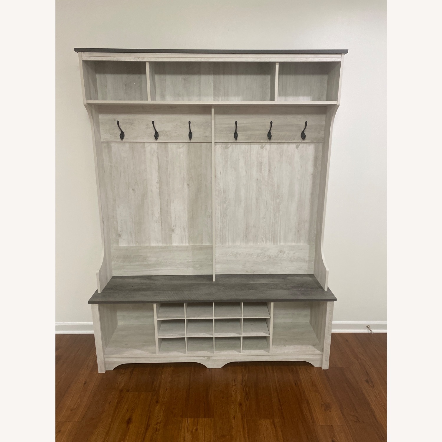 Prepac 60" Entryway Shoe Organizer Washed White - image-1