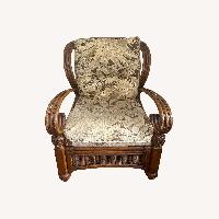 Vintage/Antique Finds White Fabric Accent Chair