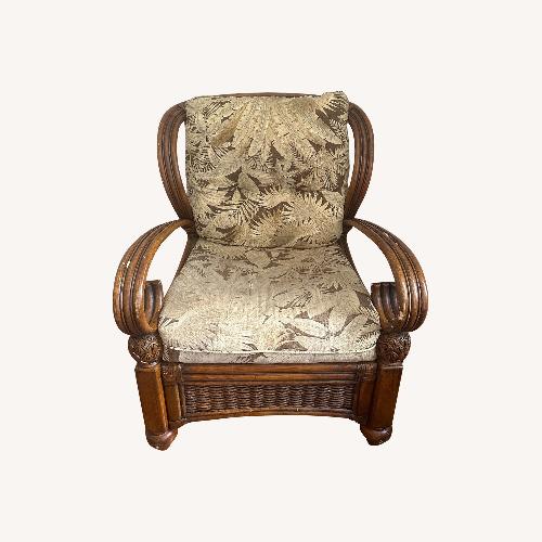 Used Vintage/Antique Finds White Fabric Accent Chair for sale on AptDeco