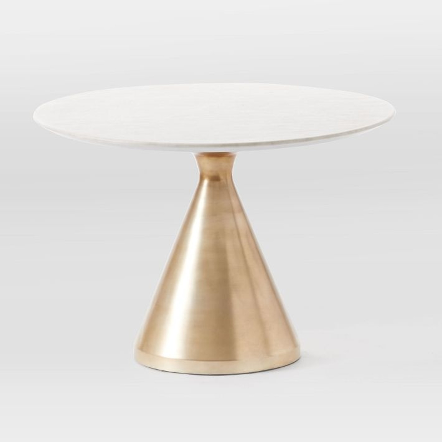 West Elm Silhouette Pedestal Marble Dining Table - image-0