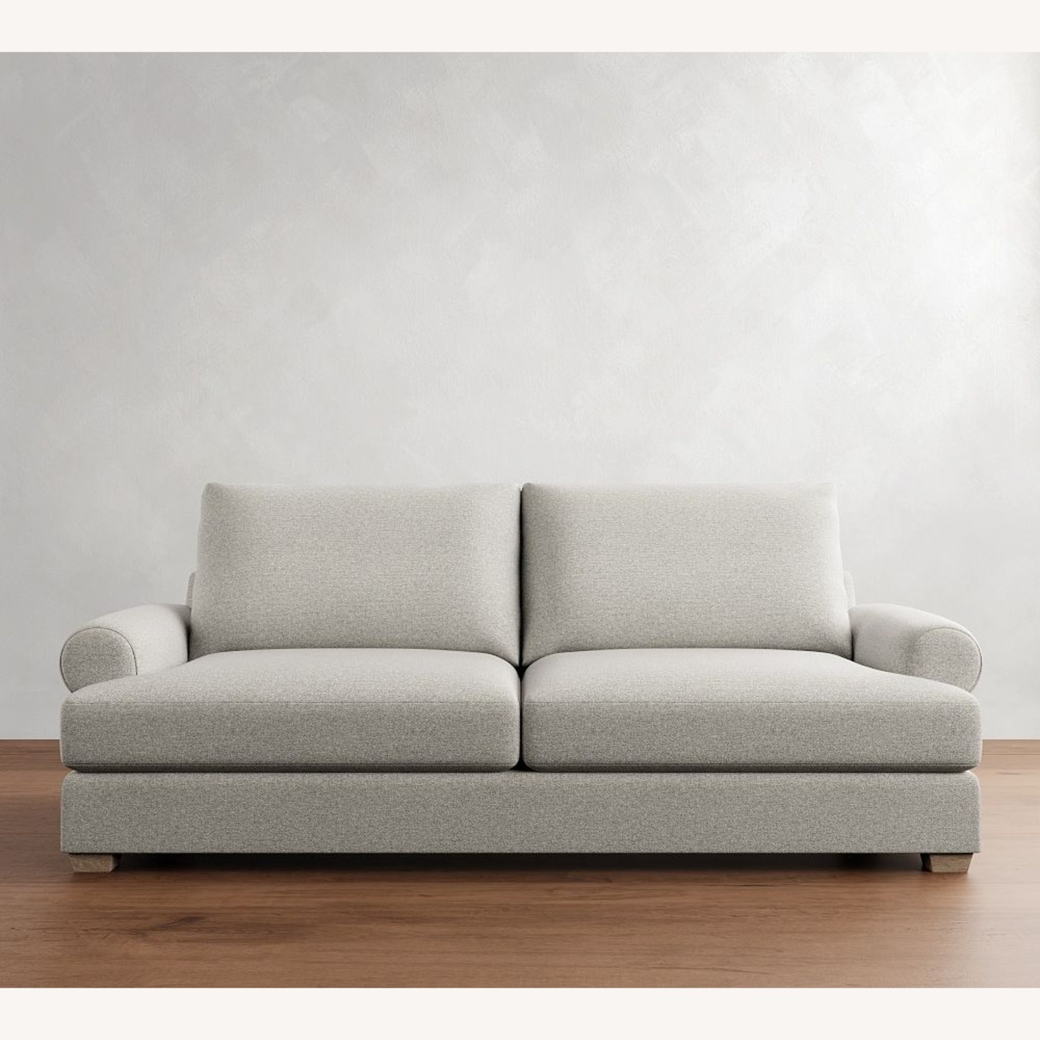 Pottery Barn Canyon Roll Arm Light Brown Fabric 3+ Seater Sofa - image-7