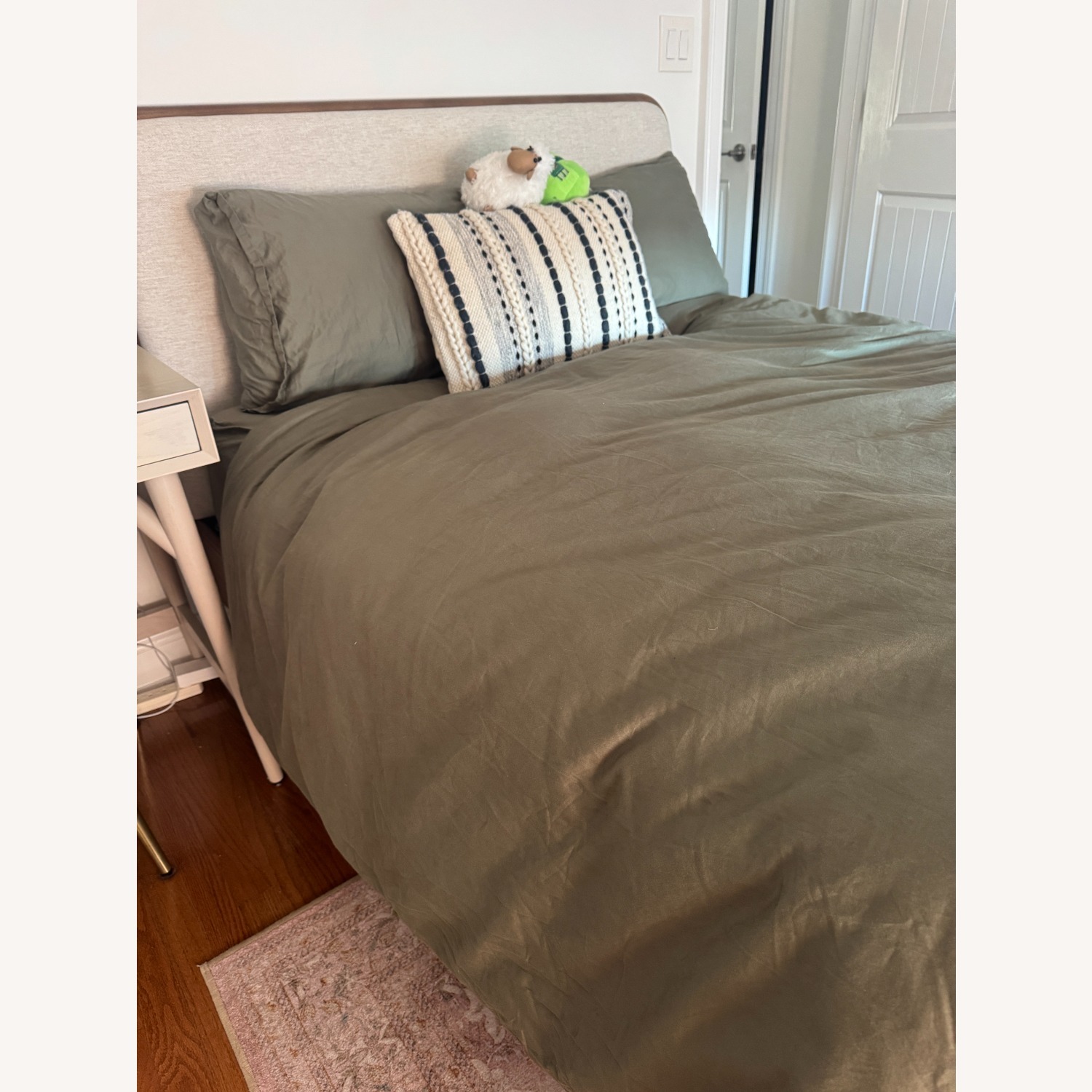 Miles Wood & Upholstered Bed - Full  - image-1