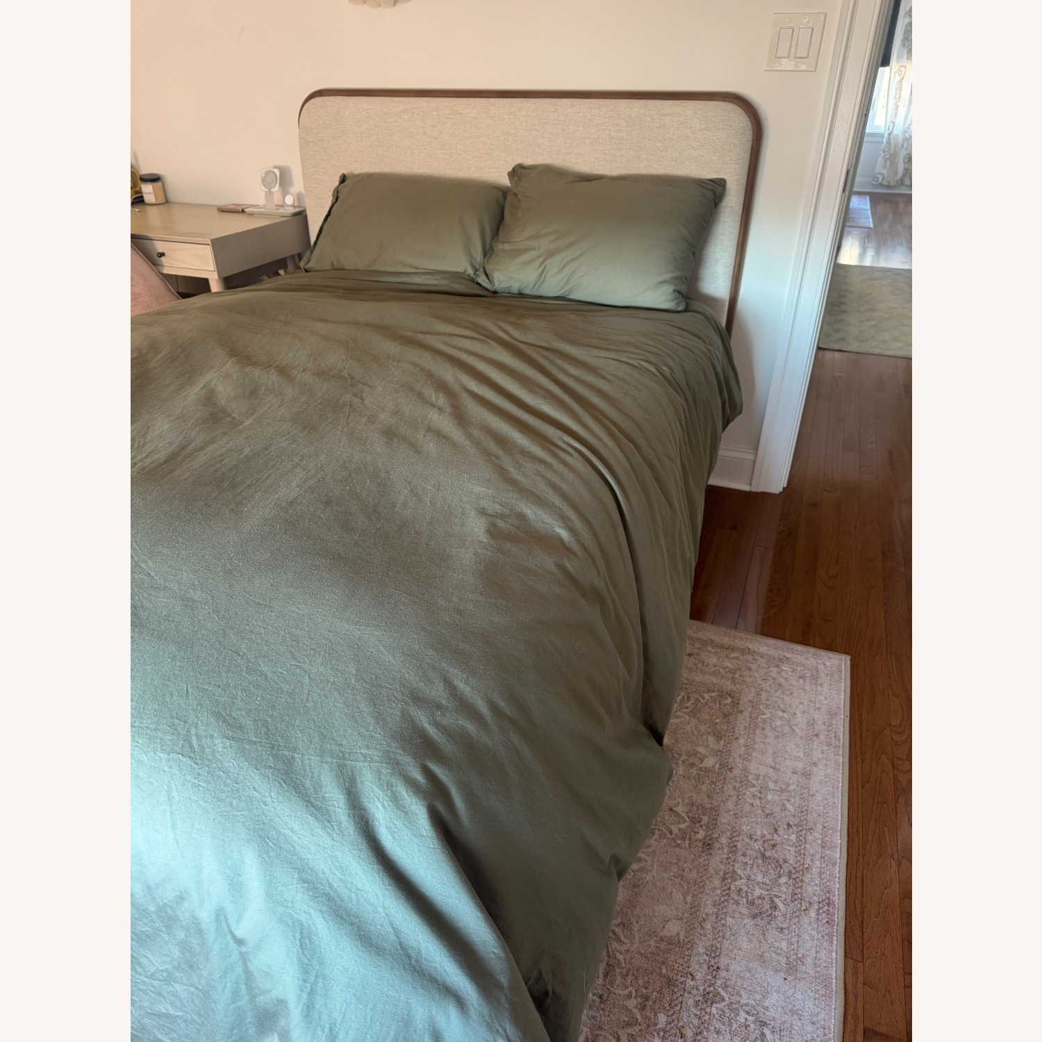 Miles Wood & Upholstered Bed - Full  - image-2