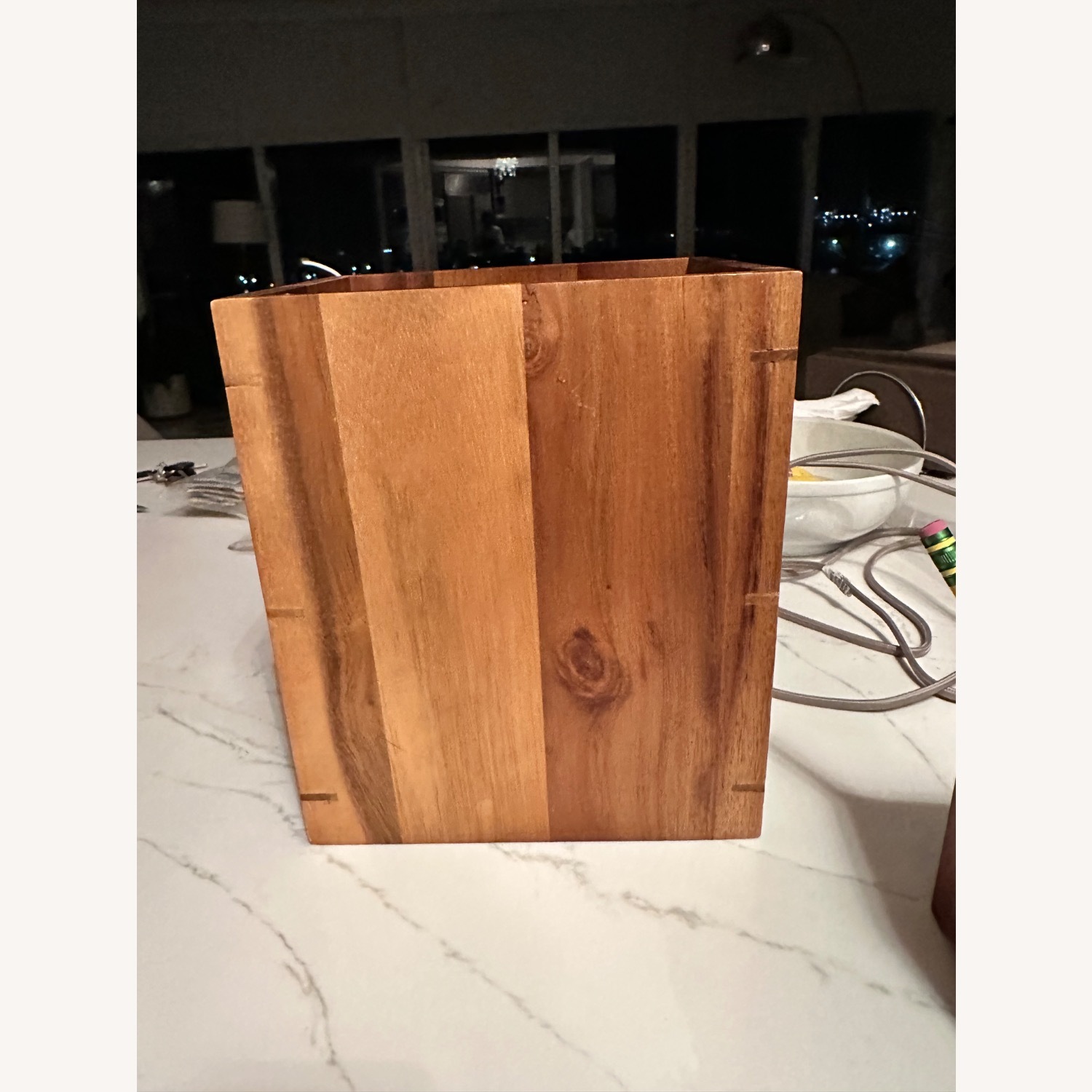 West Elm Wooden Ash Stained Desk Accessories - image-2