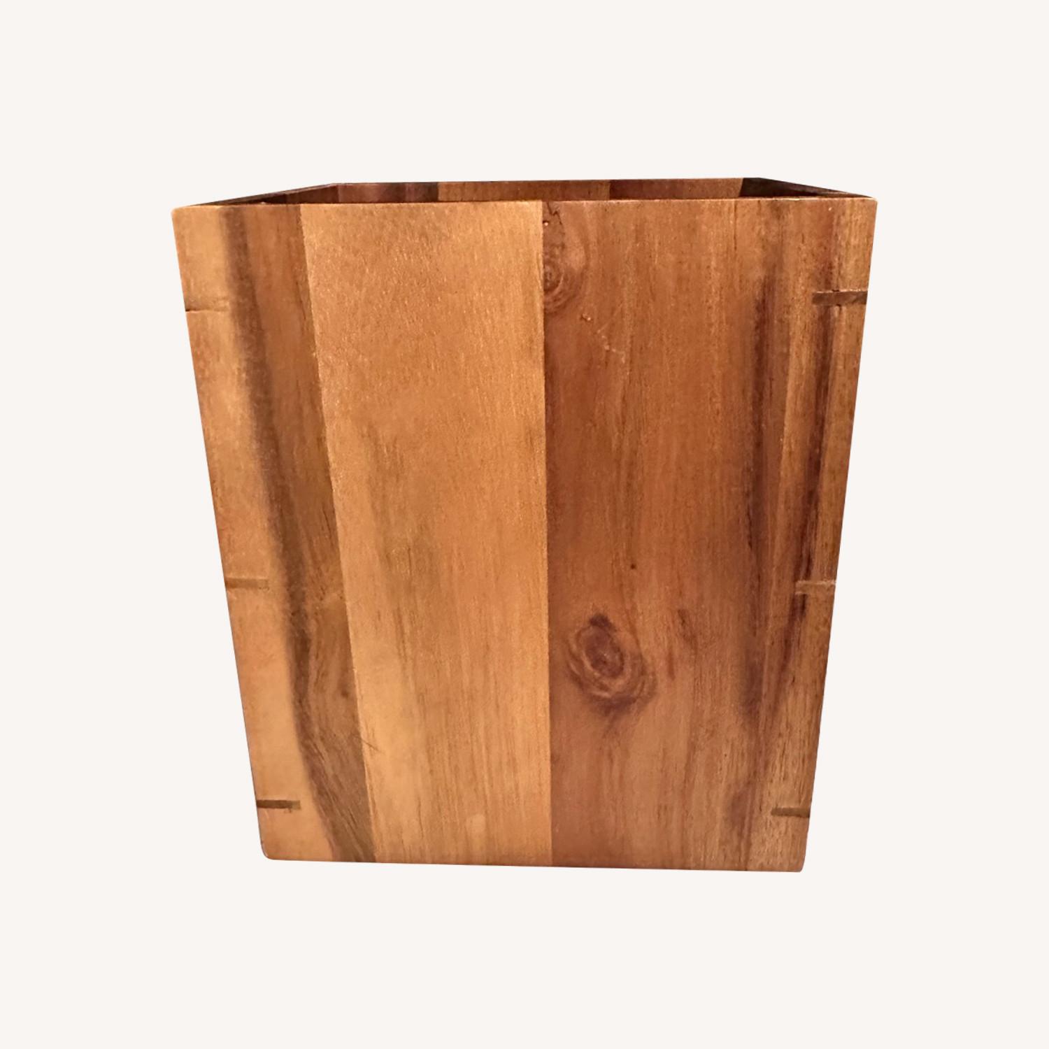 West Elm Wooden Ash Stained Desk Accessories - image-0