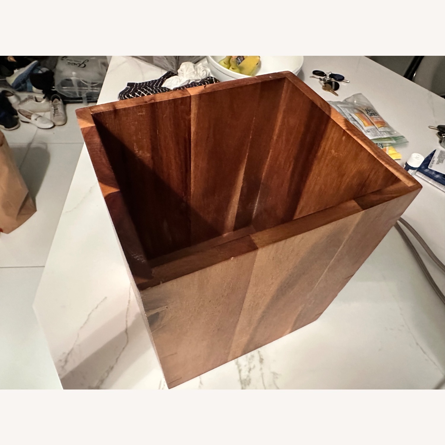 West Elm Wooden Ash Stained Desk Accessories - image-1