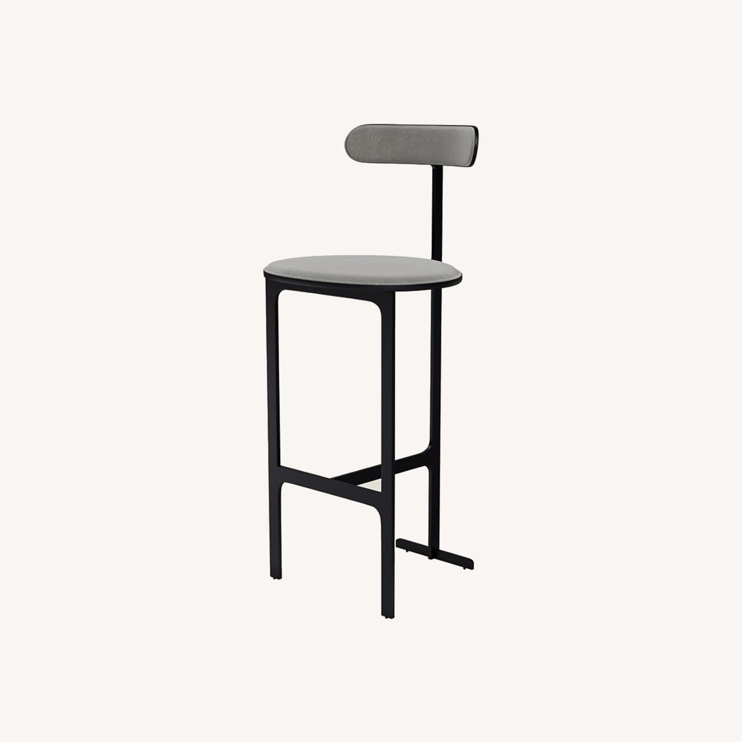 Park Place Bar Stools - Suede Grey (3) - image-0