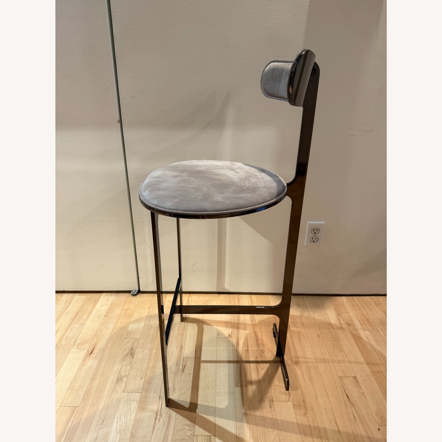 Park Place Bar Stools - Suede Grey (3) - image-3