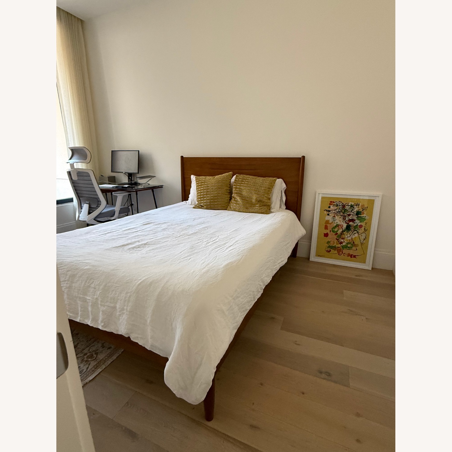 West Elm Dark Brown Mid-Century Bed - image-1