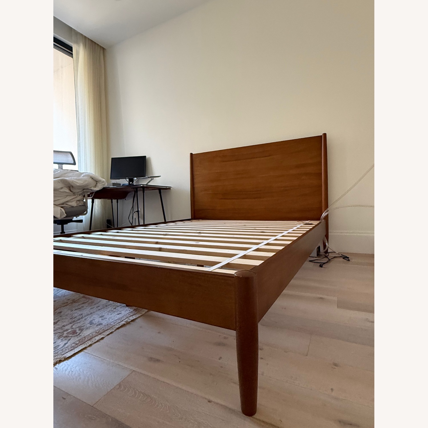 West Elm Dark Brown Mid-Century Bed - image-3