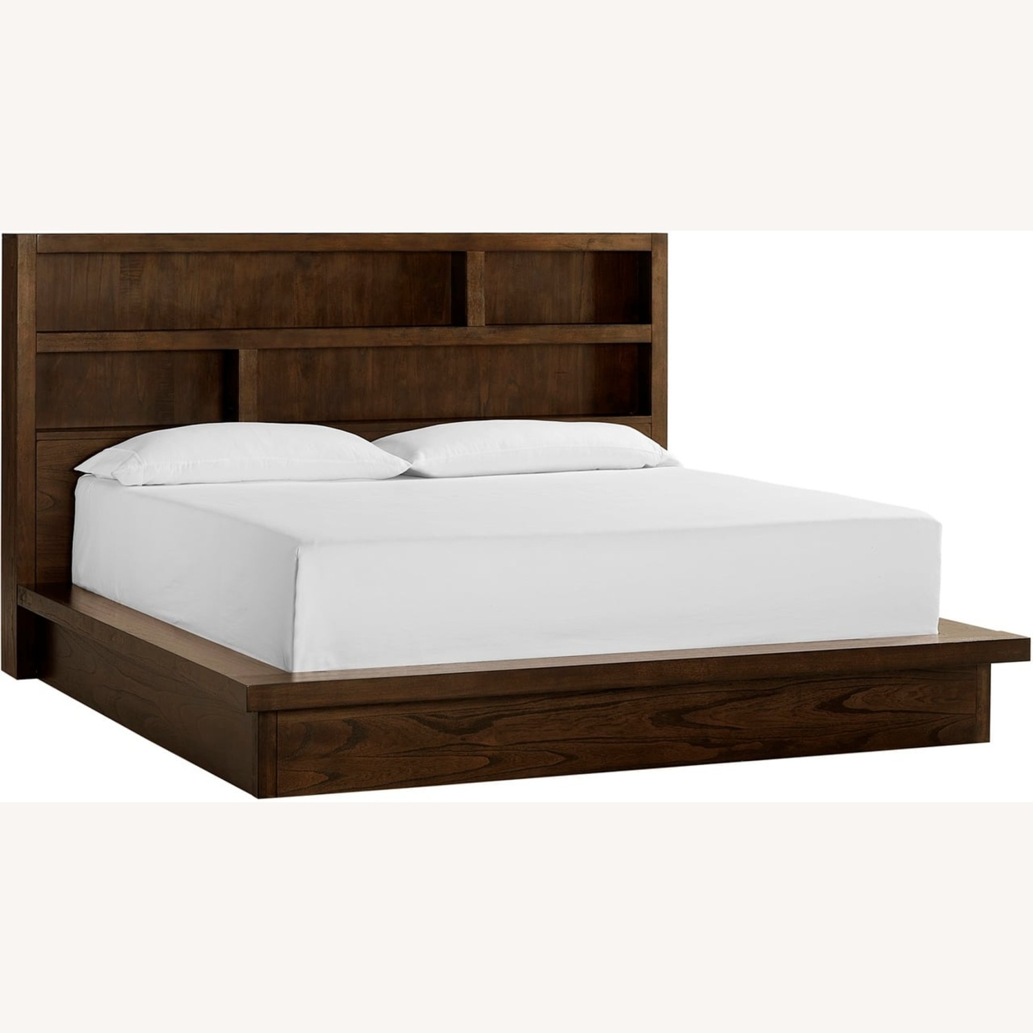 Modern Loft Dark Brown Wood King Bed - image-5