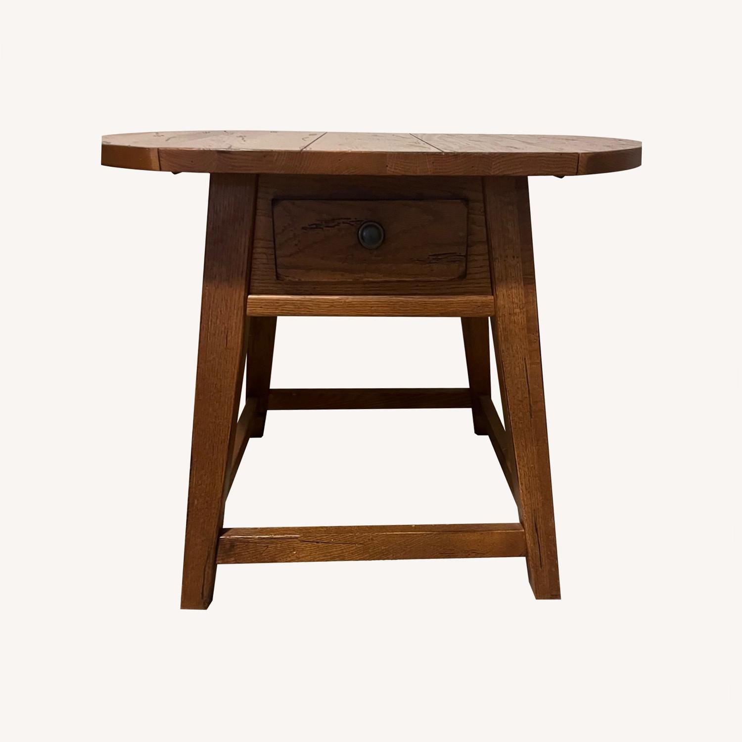 Broyhill Furniture Solid Wood Drop Down Leaf Table - image-0