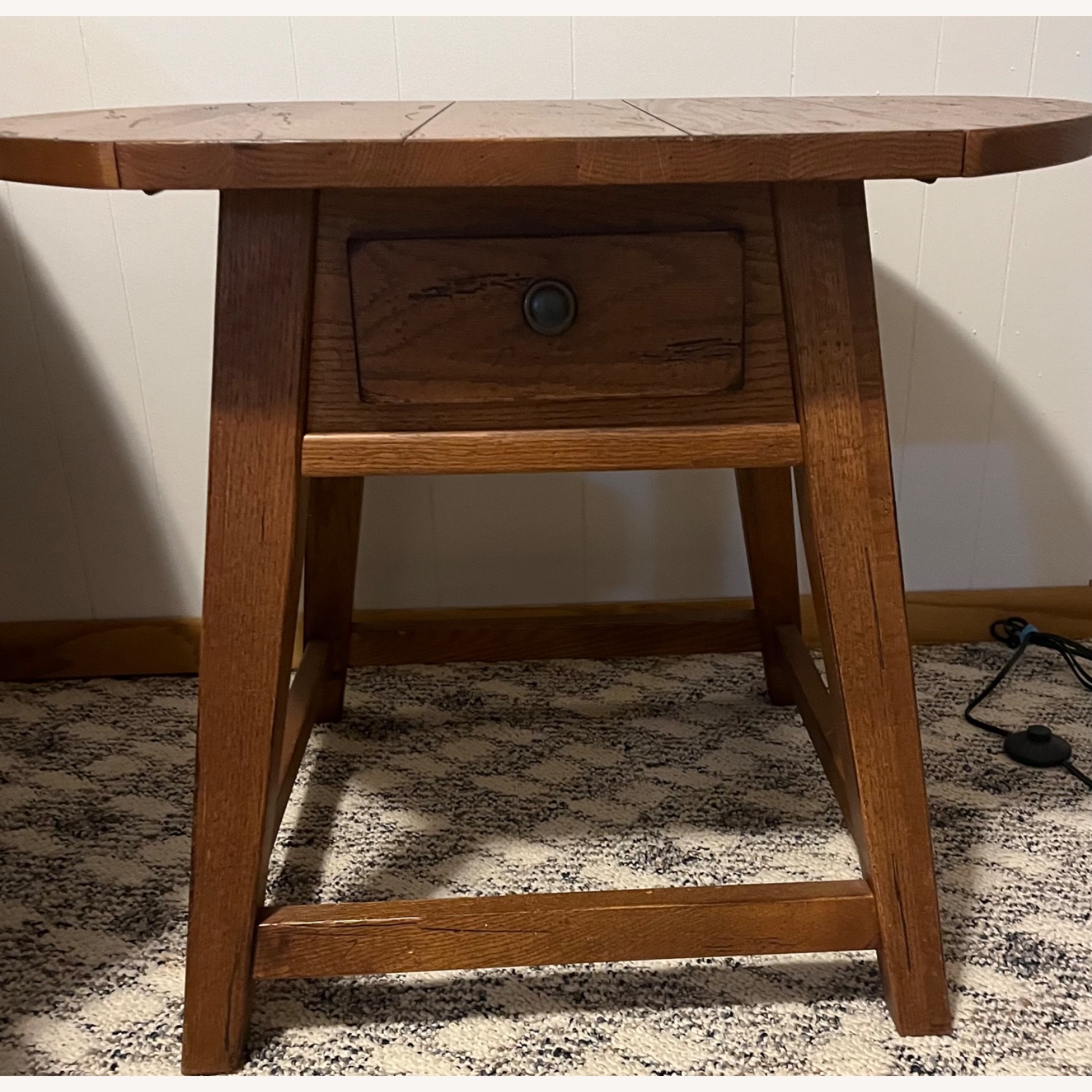Broyhill Furniture Solid Wood Drop Down Leaf Table - image-1