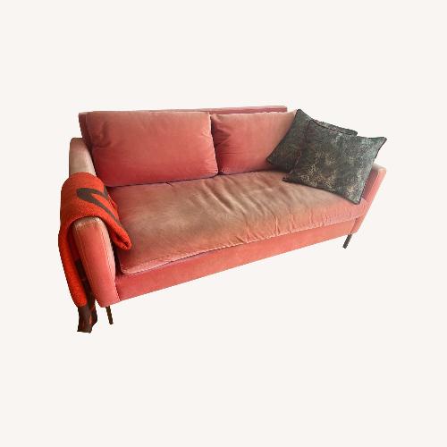 Used ABC Carpet and Home Pink Microsuede 2 Seater Sofa for sale on AptDeco