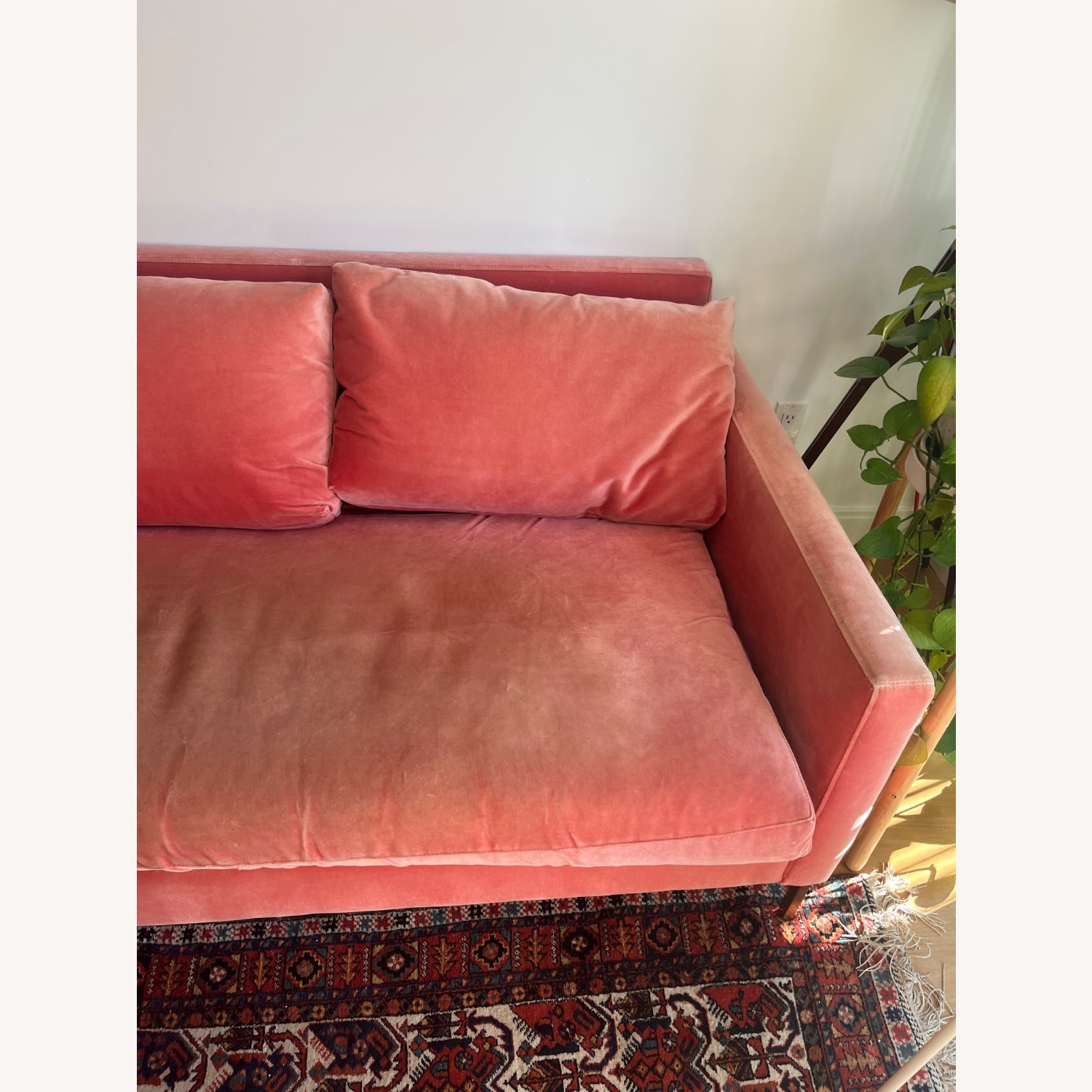 ABC Carpet and Home Pink Microsuede 2 Seater Sofa - image-3