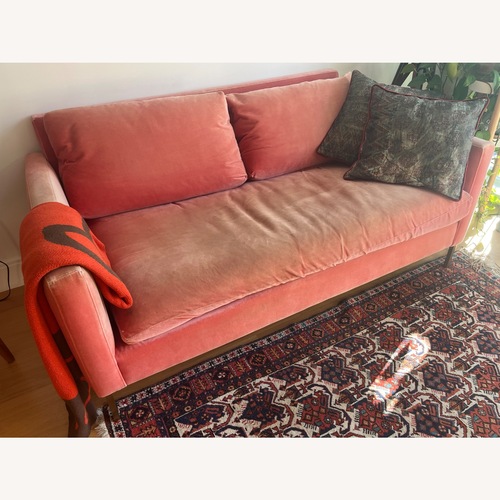 Used ABC Carpet and Home Pink Microsuede 2 Seater Sofa for sale on AptDeco