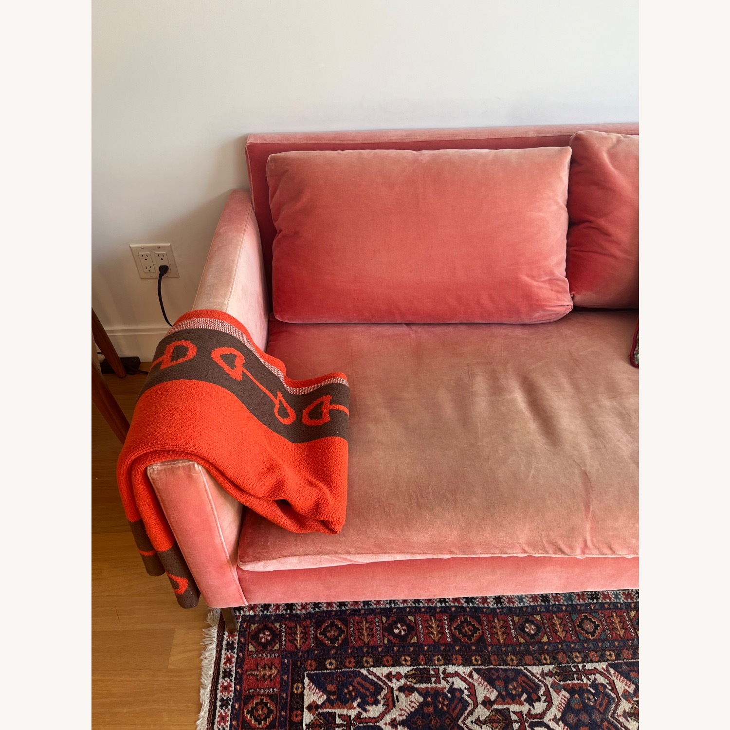 ABC Carpet and Home Pink Microsuede 2 Seater Sofa - image-2