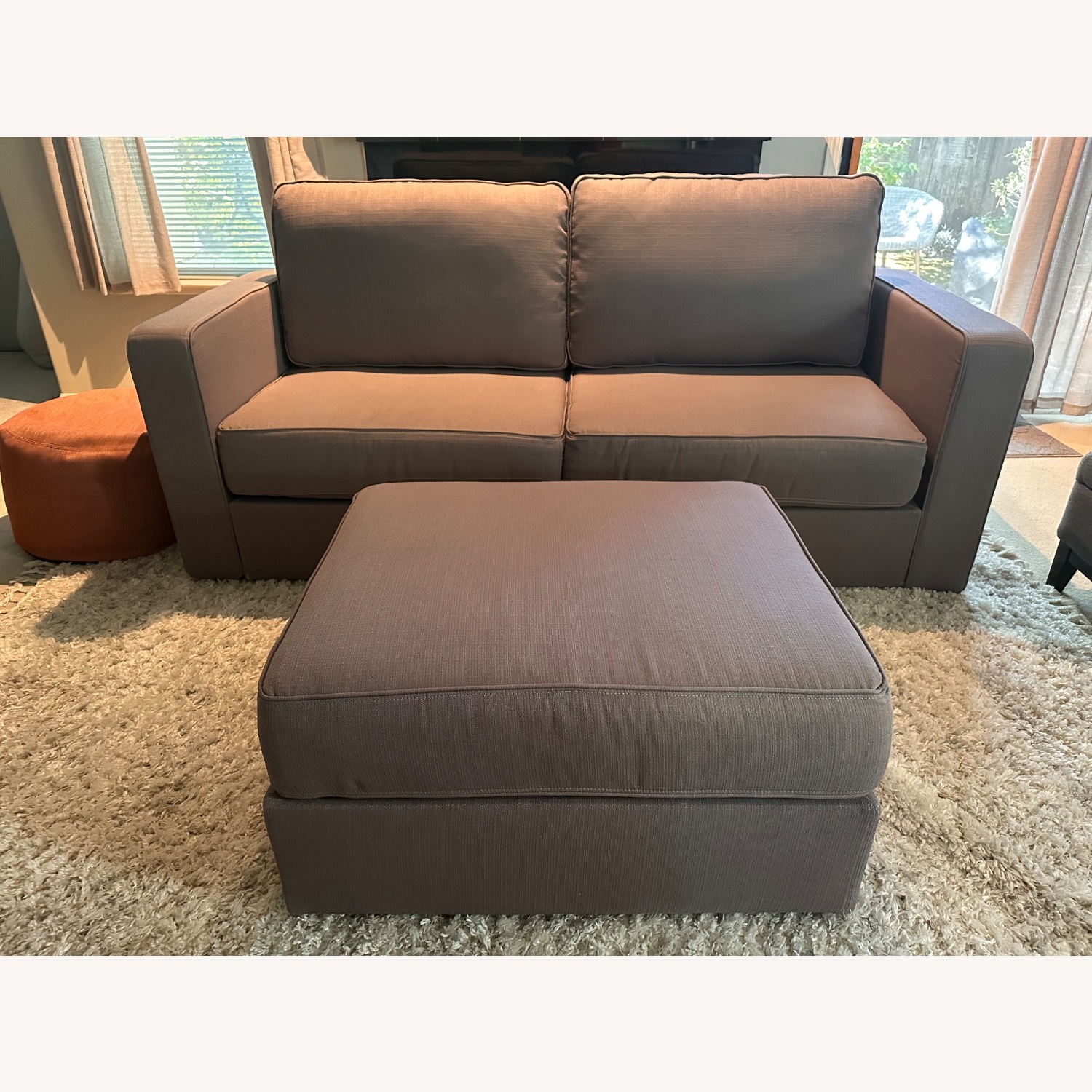 Lovesac Sactional Stone Solid Polylinen - image-3