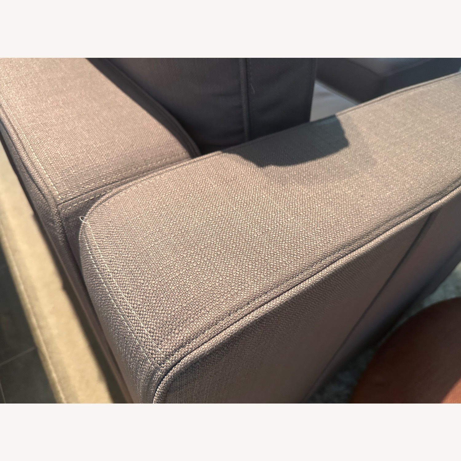 Lovesac Sactional Stone Solid Polylinen - image-5