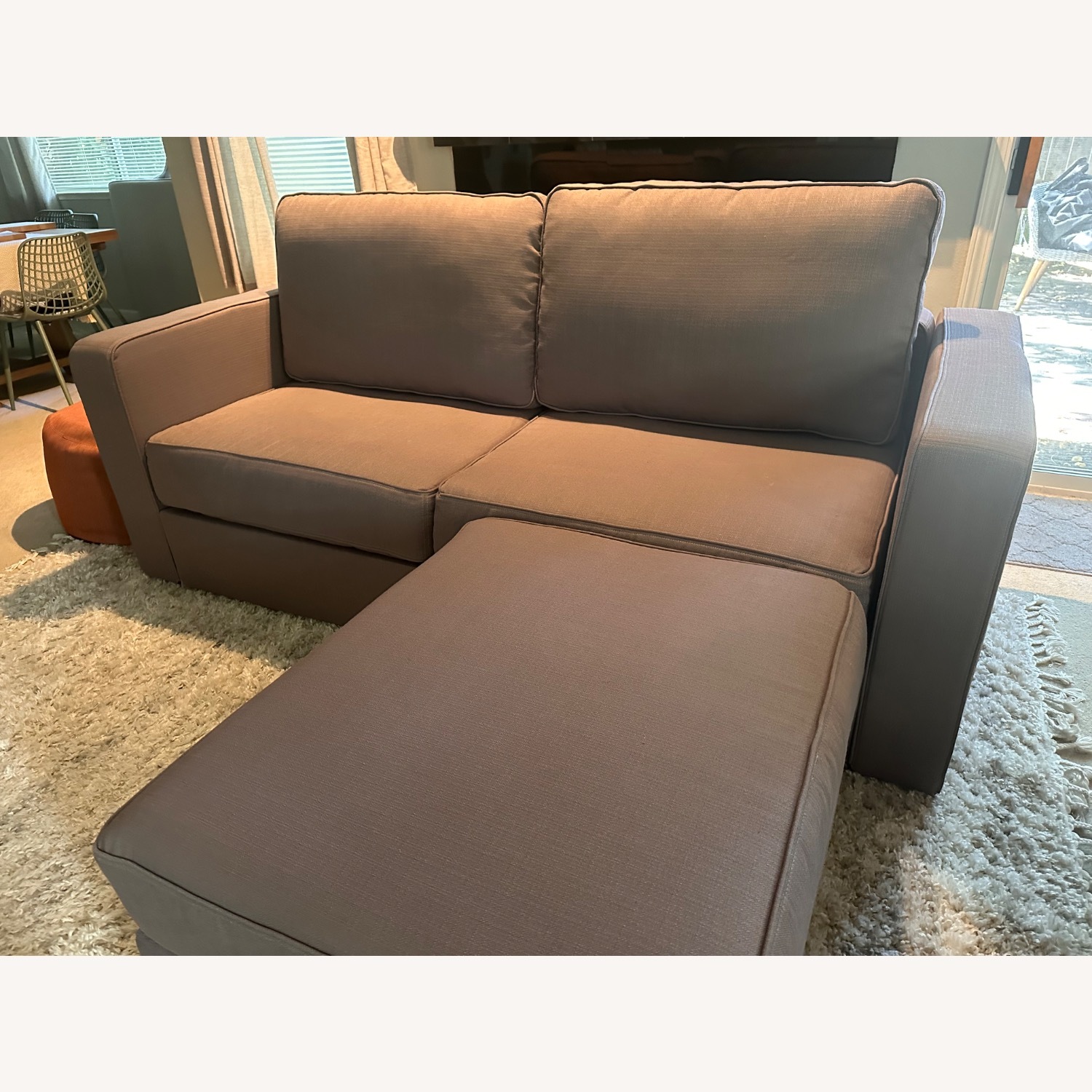 Lovesac Sactional Stone Solid Polylinen - image-2