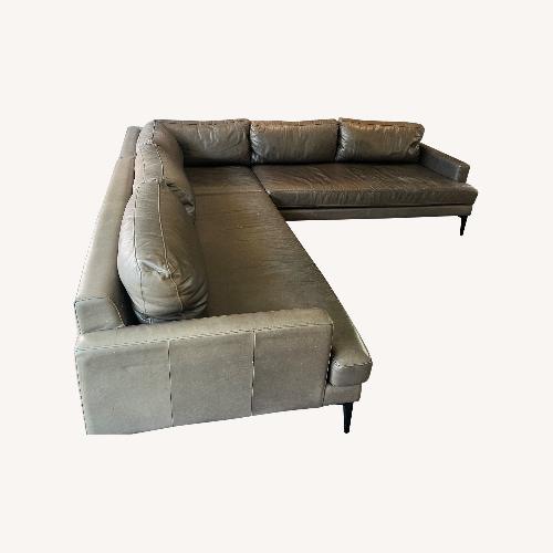 Used West Elm Andes 105” Leather Andes Sectional for sale on AptDeco