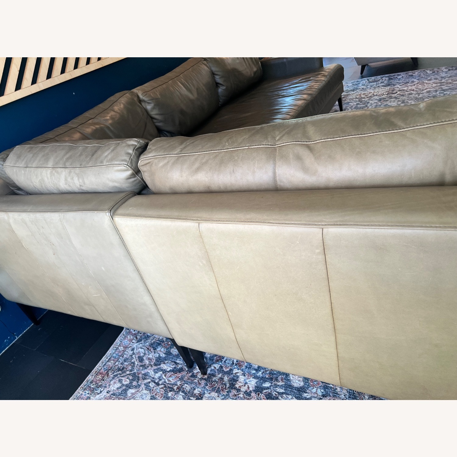West Elm Andes 105” Leather Andes Sectional - image-11