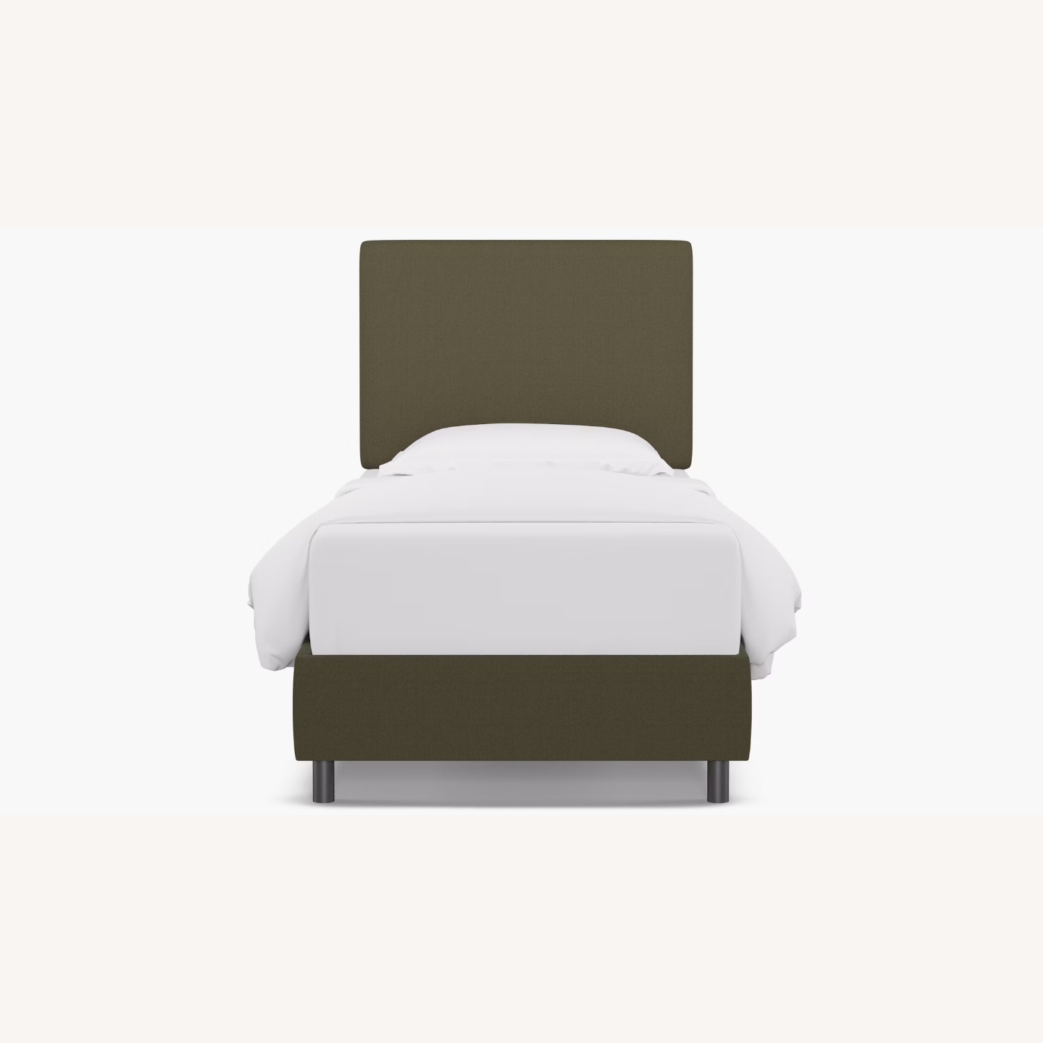  Square Back Green Velvet Queen Bed - image-6