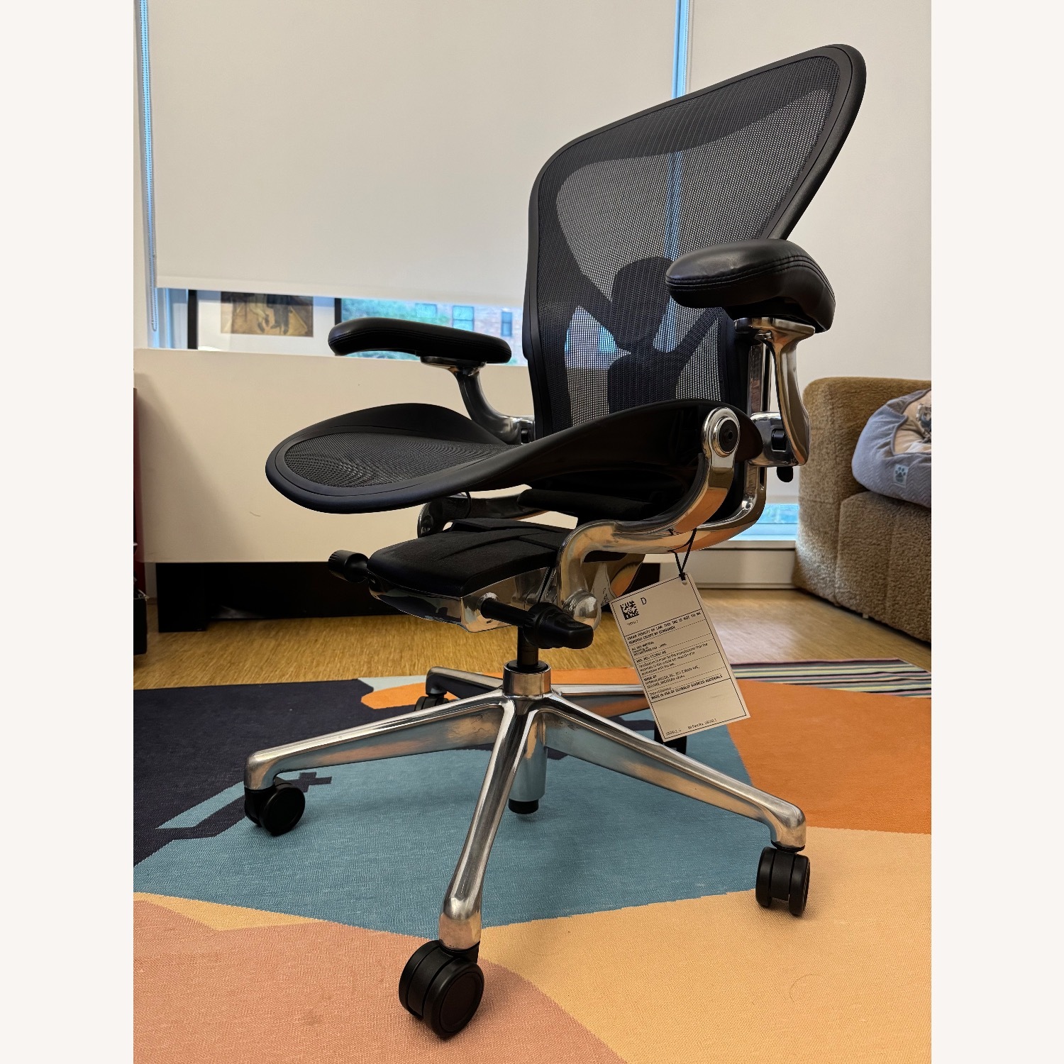 Herman Miller Aeron Black Leather Office Chair - image-1