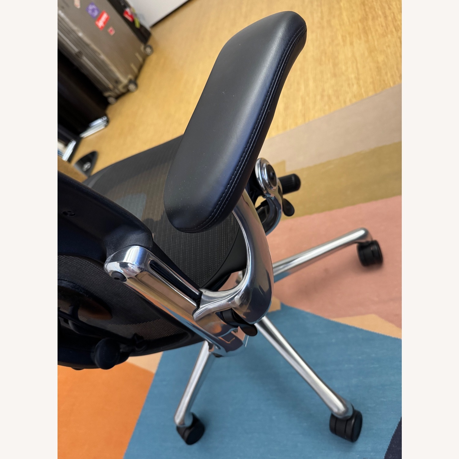 Herman Miller Aeron Black Leather Office Chair - image-5