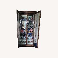 Natural Wood Curio Cabinet