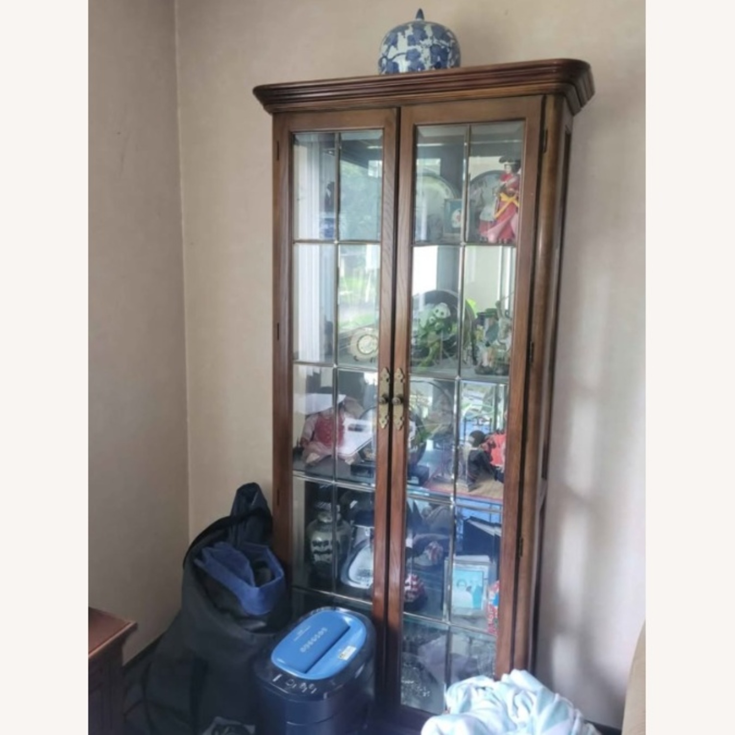Natural Wood Curio Cabinet - image-4