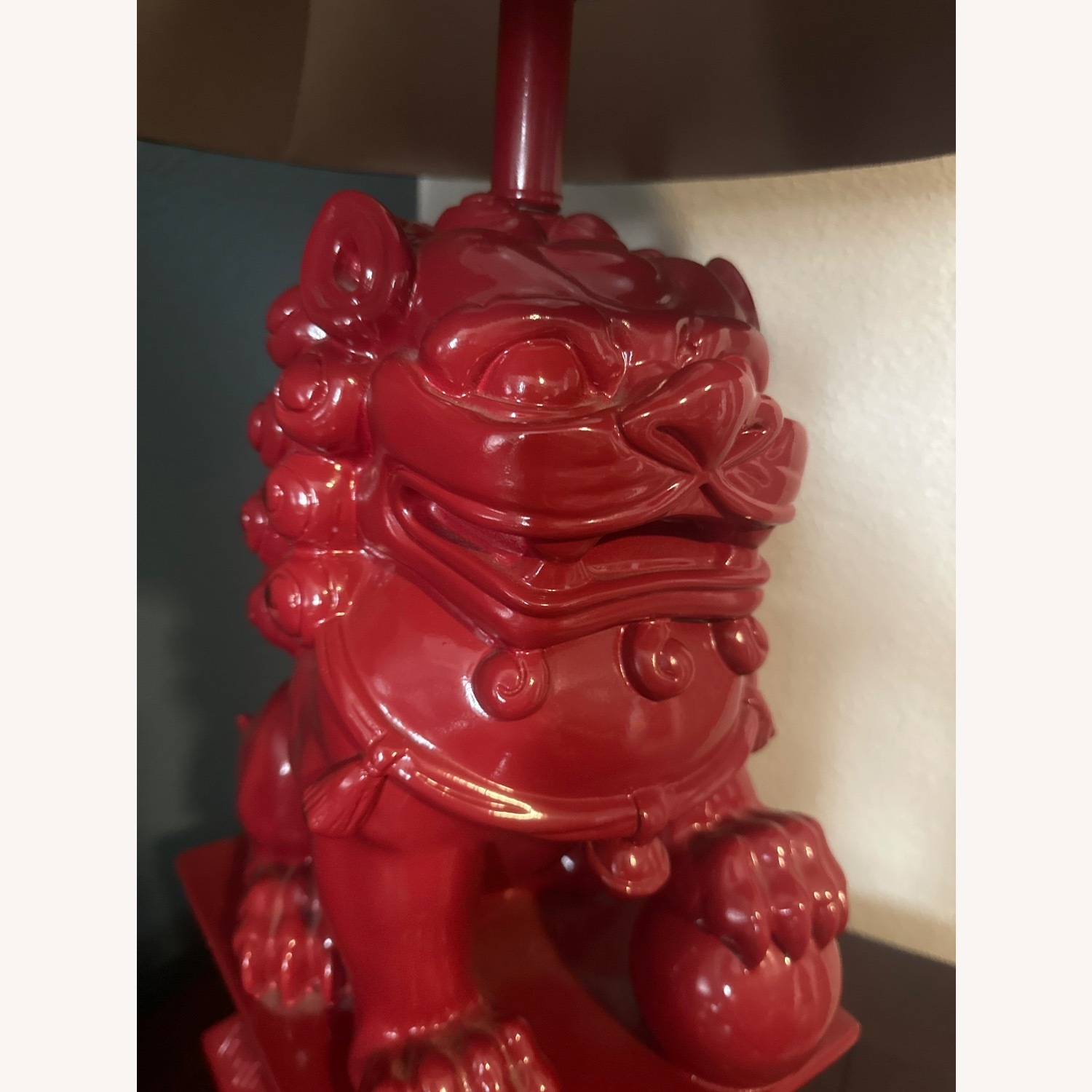 Barbara Cosgrove Foo Dog Red Pepper Table Lamps - image-5