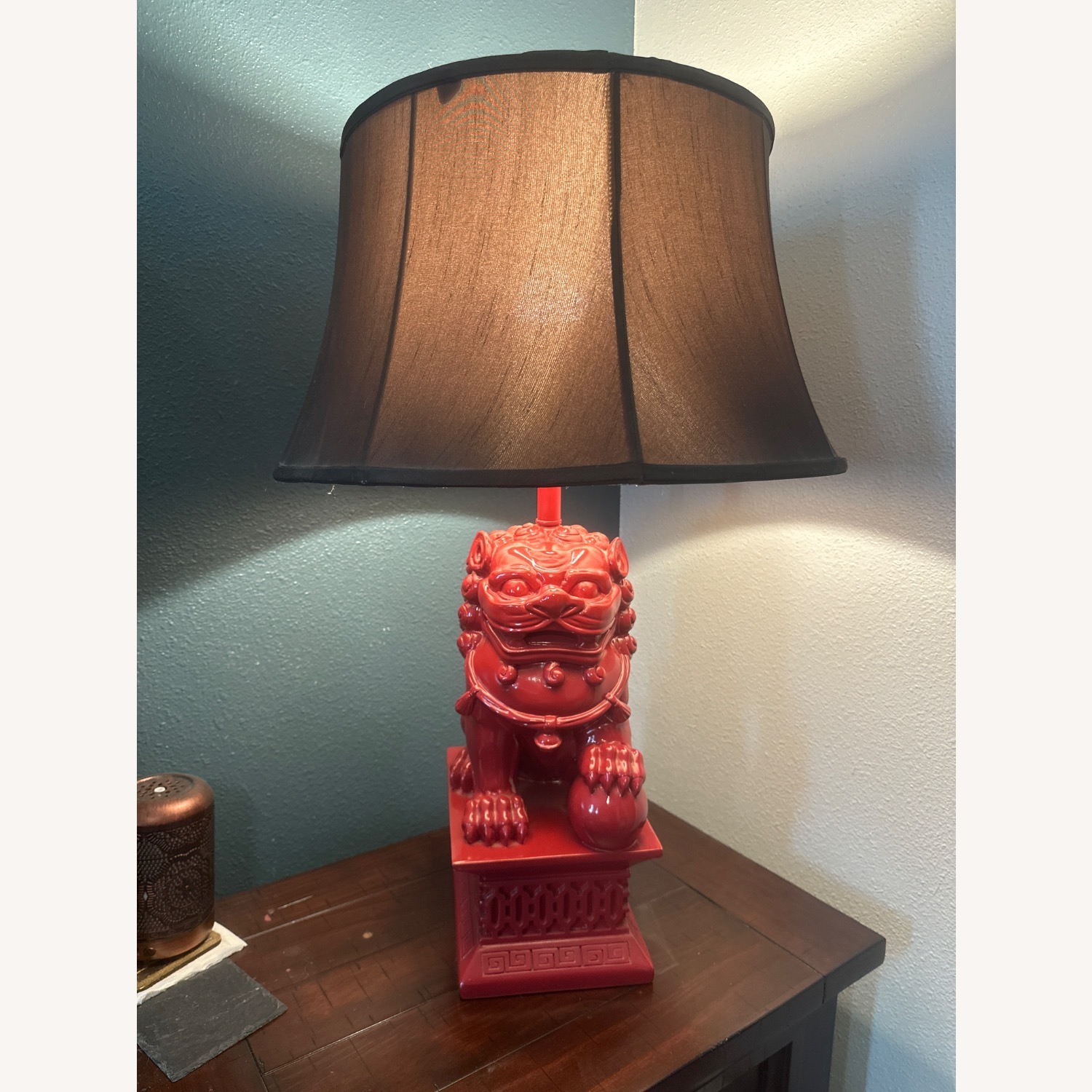 Barbara Cosgrove Foo Dog Red Pepper Table Lamps - image-7