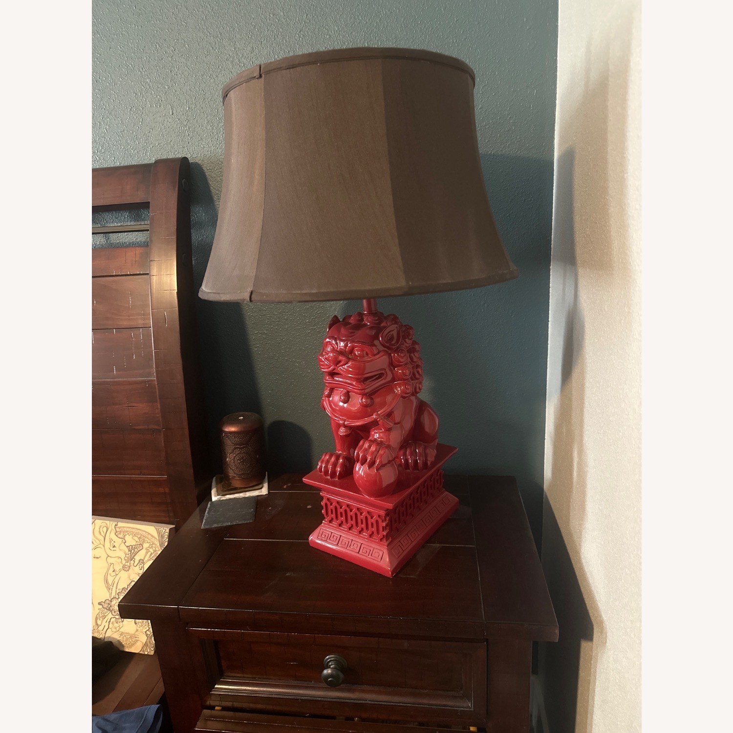 Barbara Cosgrove Foo Dog Red Pepper Table Lamps - image-2