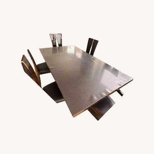 Used Expandable Dining Table and Chairs Set for sale on AptDeco