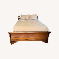 Grange Dark Brown Wood Queen Bed