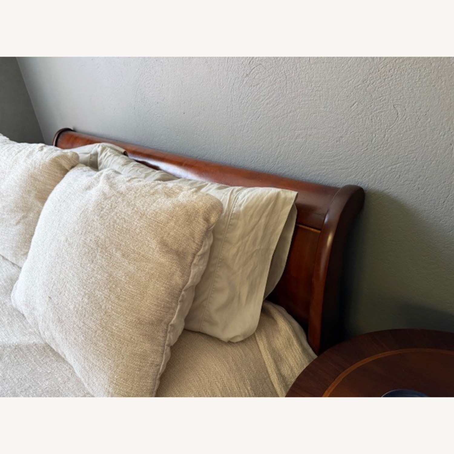 Grange Dark Brown Wood Queen Bed - image-3