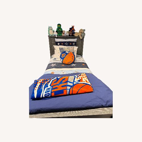 Used Pottery Barn Kids Charlie Gray Bed  for sale on AptDeco