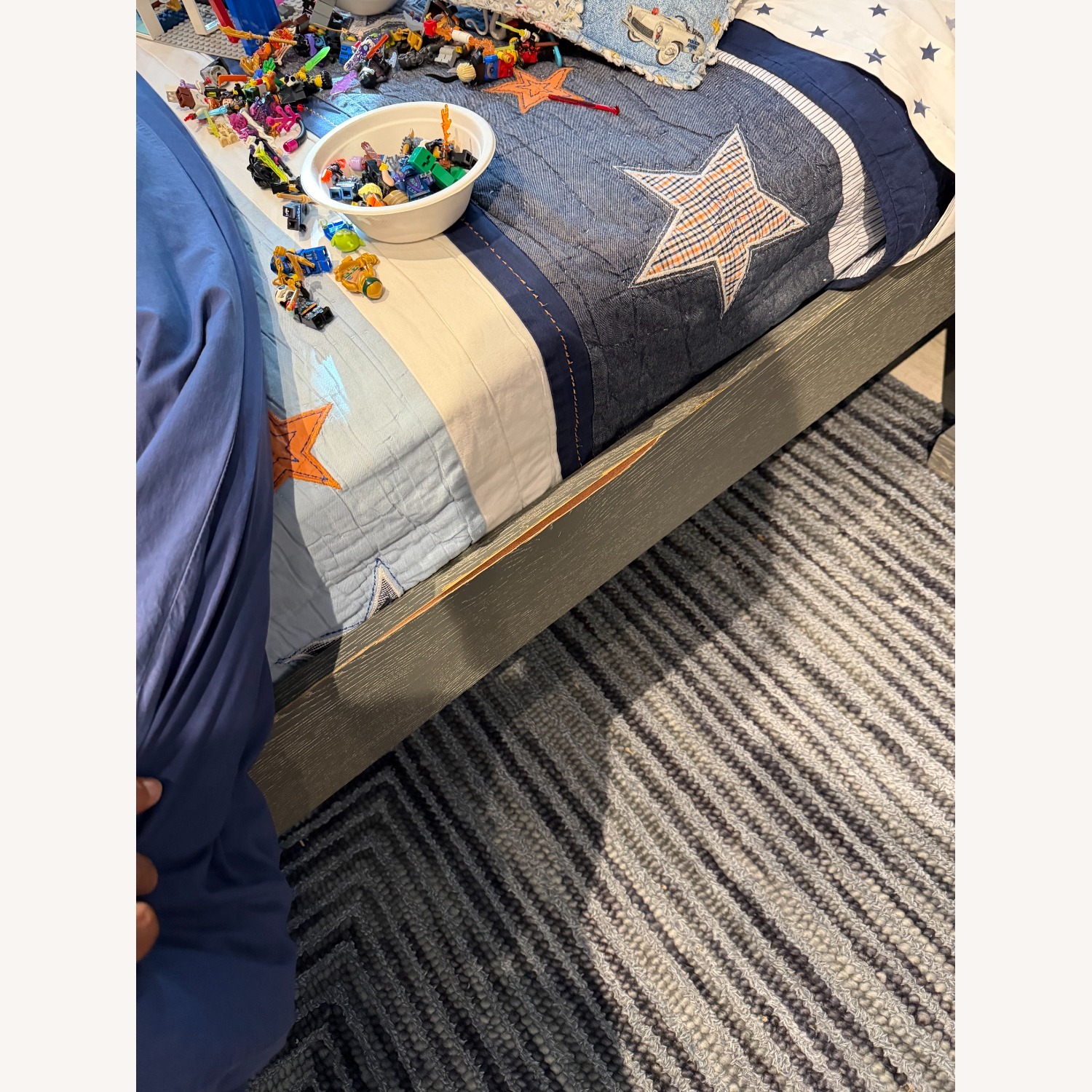 Pottery Barn Kids Charlie Gray Bed  - image-3