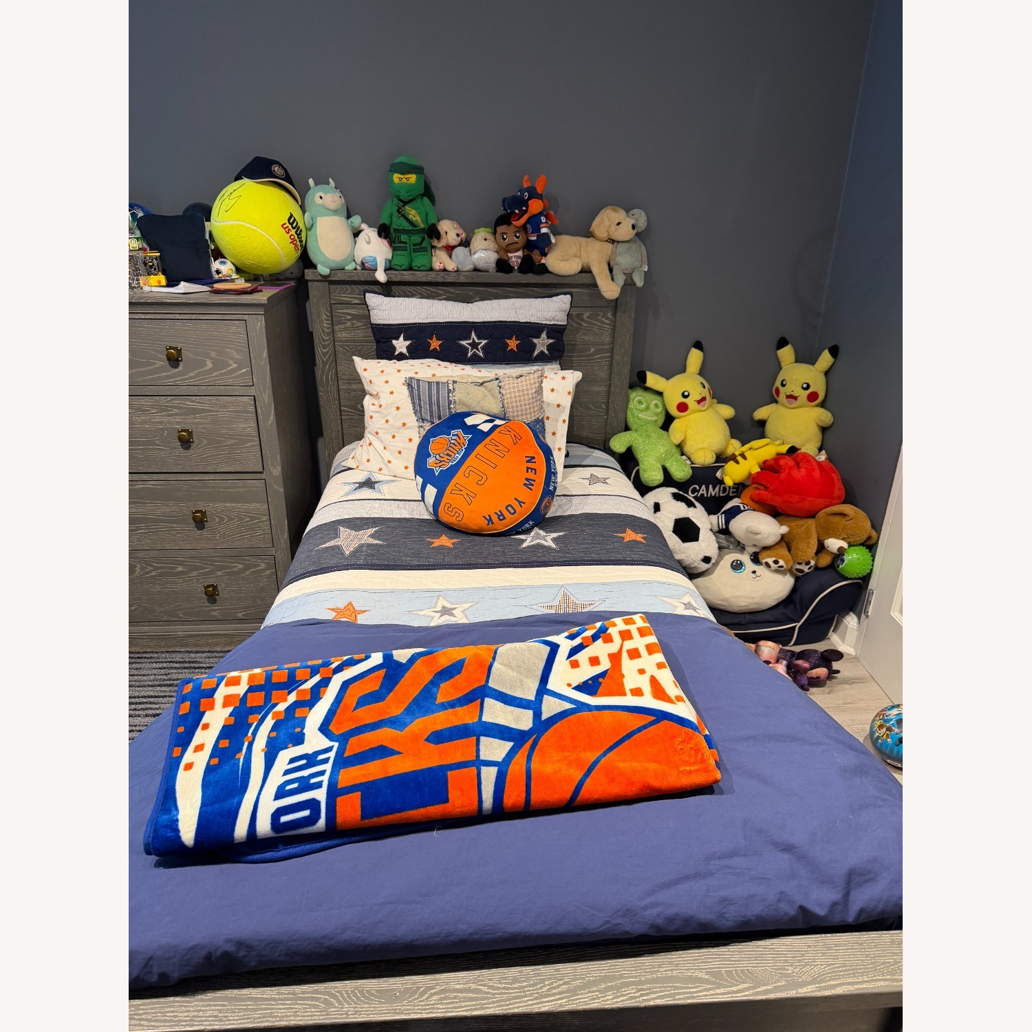 Pottery Barn Kids Charlie Gray Bed  - image-1