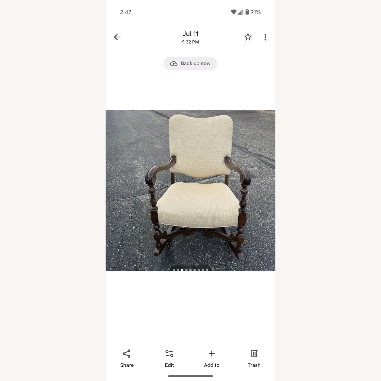 Vintage/Antique Finds Dark Brown Accent Chair - image-2