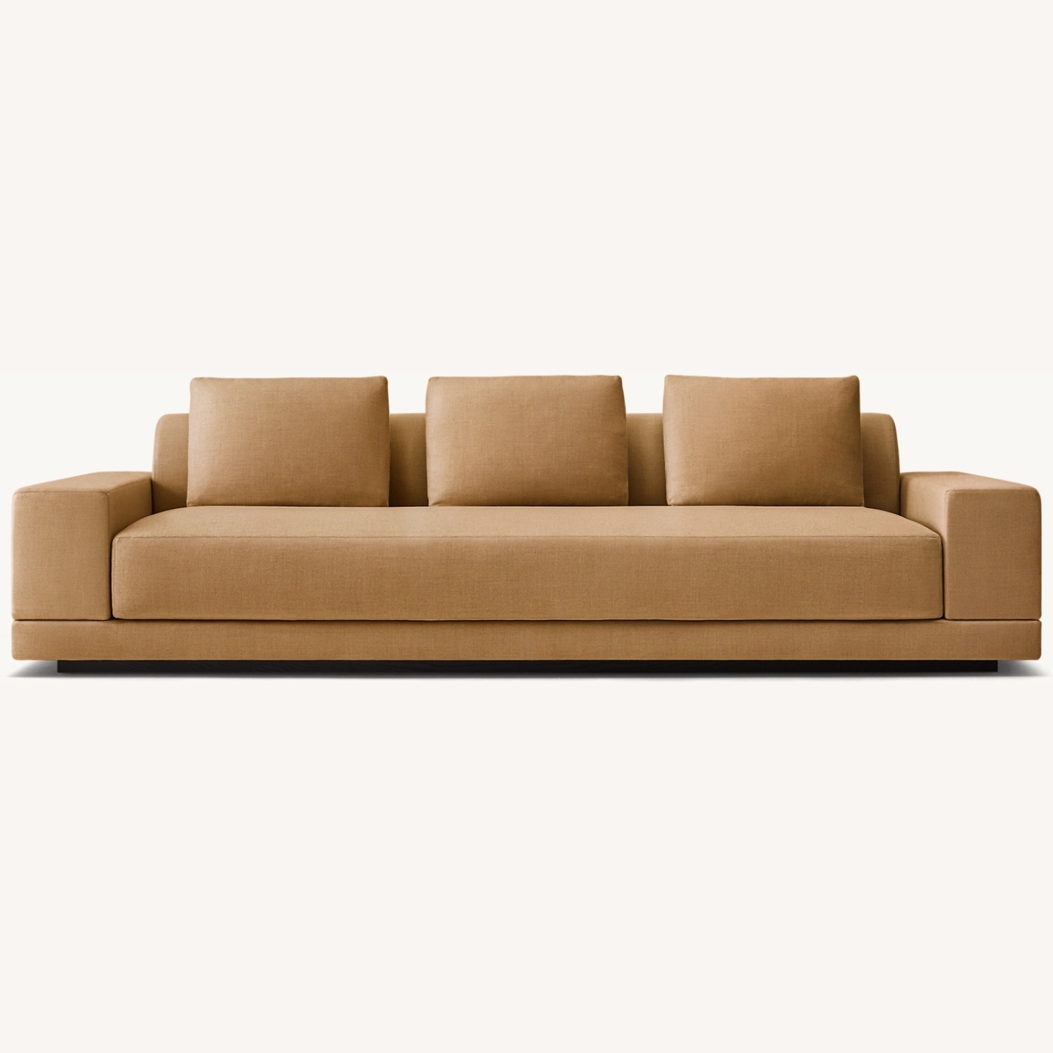 Restoration Hardware Cortona Dark Brown 3+ Seater Sofa - image-0